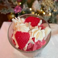 Bougie gourmandises à la fraise 2