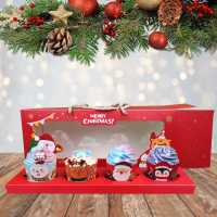 Boite de Noël 4 cupcakes