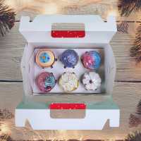 Boîte de Noël 6 cupcakes